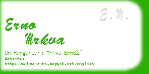 erno mrkva business card